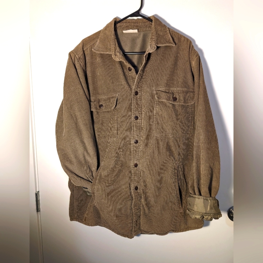 Vintage Khaki Brown Corduroy Chore Coat by Cache Creek 1XL